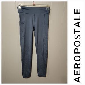 Aeropostale Leggings Blue‎ Athletic Performance Medium A479